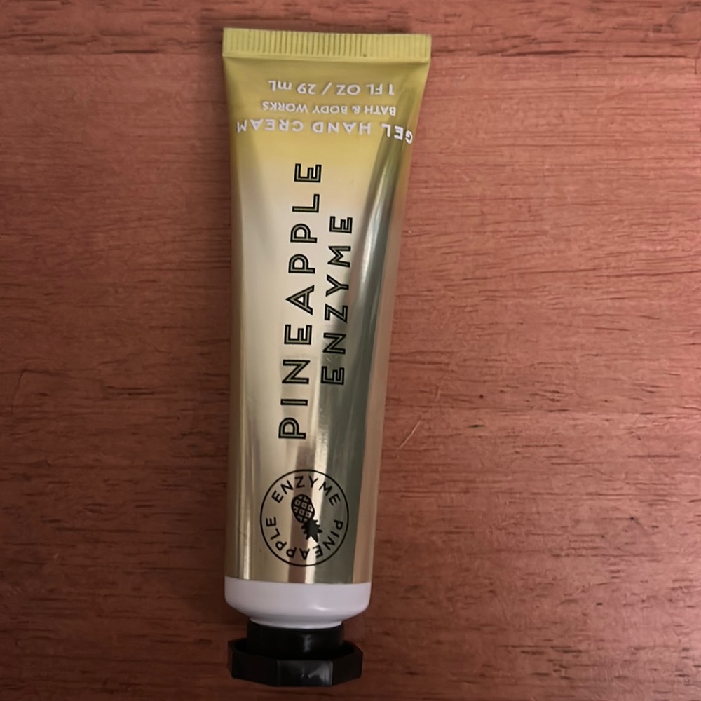 Bath and Body Works Pineapple Enzyme 1 fl oz hand cream.